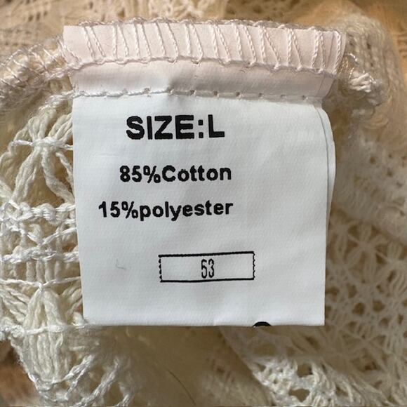 Cream Large Boho Button Up Top Cardigan - Picture 3 of 4